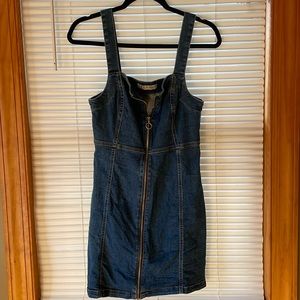 Denim and Co denim mini zip dress